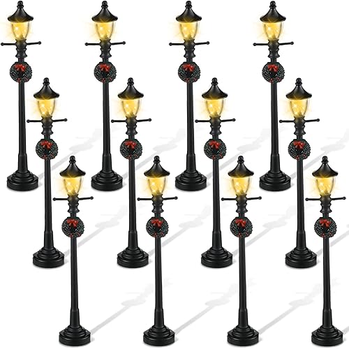 Lámpara de Navidad para poste de aldea, accesorios de aldea, lámpara de tren, farol, lámpara de calle en miniatura, luces de calle decorativas para disponible en Yaxa Costa Rica