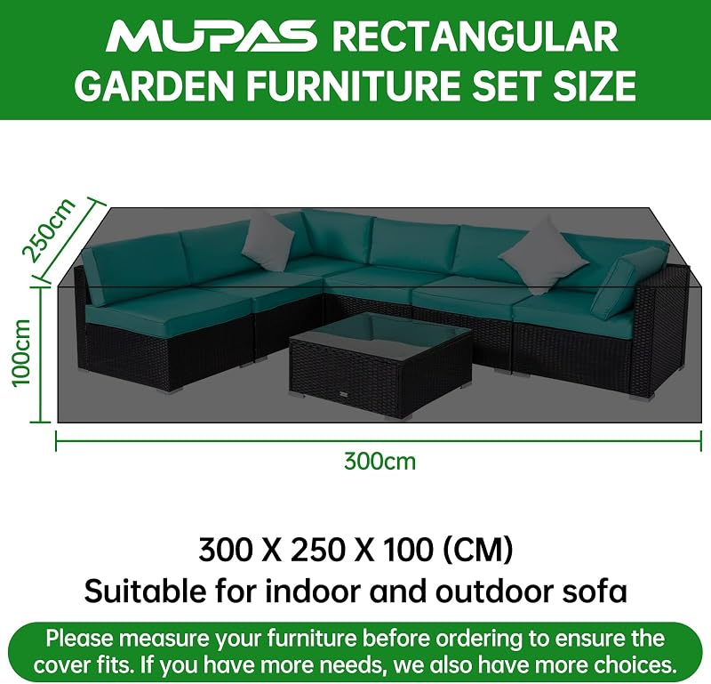 MUPAS 420D Oxford vízálló kerti bútor takaró 300x250x100cm tárolózsákkal