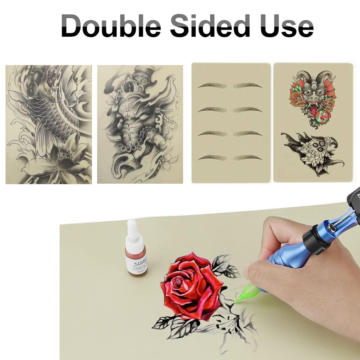 Buy SOTICA Tattoo Practice Skins and Tattoo Transfer Papers,10pcs