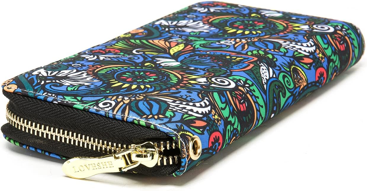 Women Wallet Card RFID For Womens Holder Blocking Credit Small Zipper Purse Pocket Bifold Slim Coin ID Ladies Wristlet Clutch Large Capacity Window Case Travel Zip Women's - Image 3