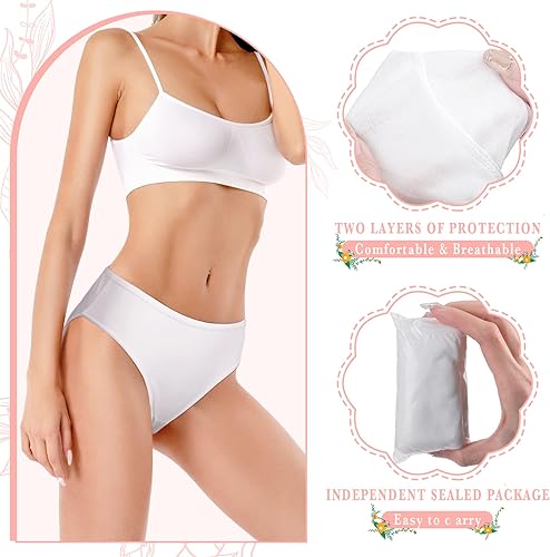 Miniatura 6 de Vabean Ropa interior desechable para mujer, 40 unidades, poliéster, algodón, para mujer, para viajes, hospitales, estancias en hoteles