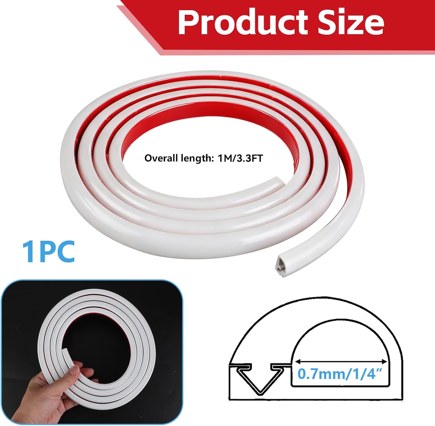 39" Cord Hider for Wall Mounted TV, Self Adhesive Silicone Cable Hider for Wires On Wall, Wire Raceway Management for Home and Office Trim, Cord Concealer Channel, Cord Organizer, White (39")
