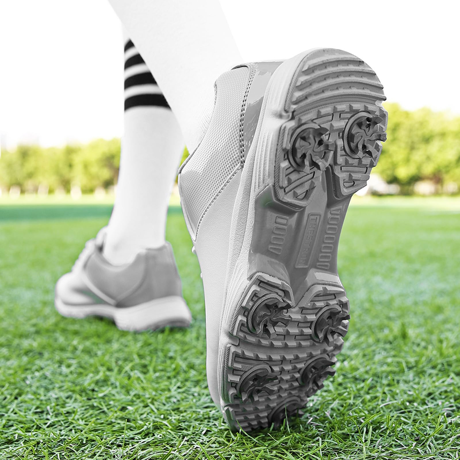 Mujer Zapatos De Golf, Impermeables Zapatillas De Golf Ligeras con Pinchos para Niñas, Zapatos De Golf Antideslizantes para Mujer para Entrenar Tallas 36-43