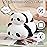 SQEQE Weighted Panda Plush, Weighted Panda Stuffed Animal, Cute Plushies Soft Bear Pillow Toy Gift for Kids Adults 9.8 Inch, 0.8 Lbs