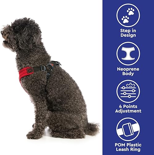 Miniatura 3 de Gooby Escape Free Arnés deportivo para perros que tiran y escapan, L, Rojo