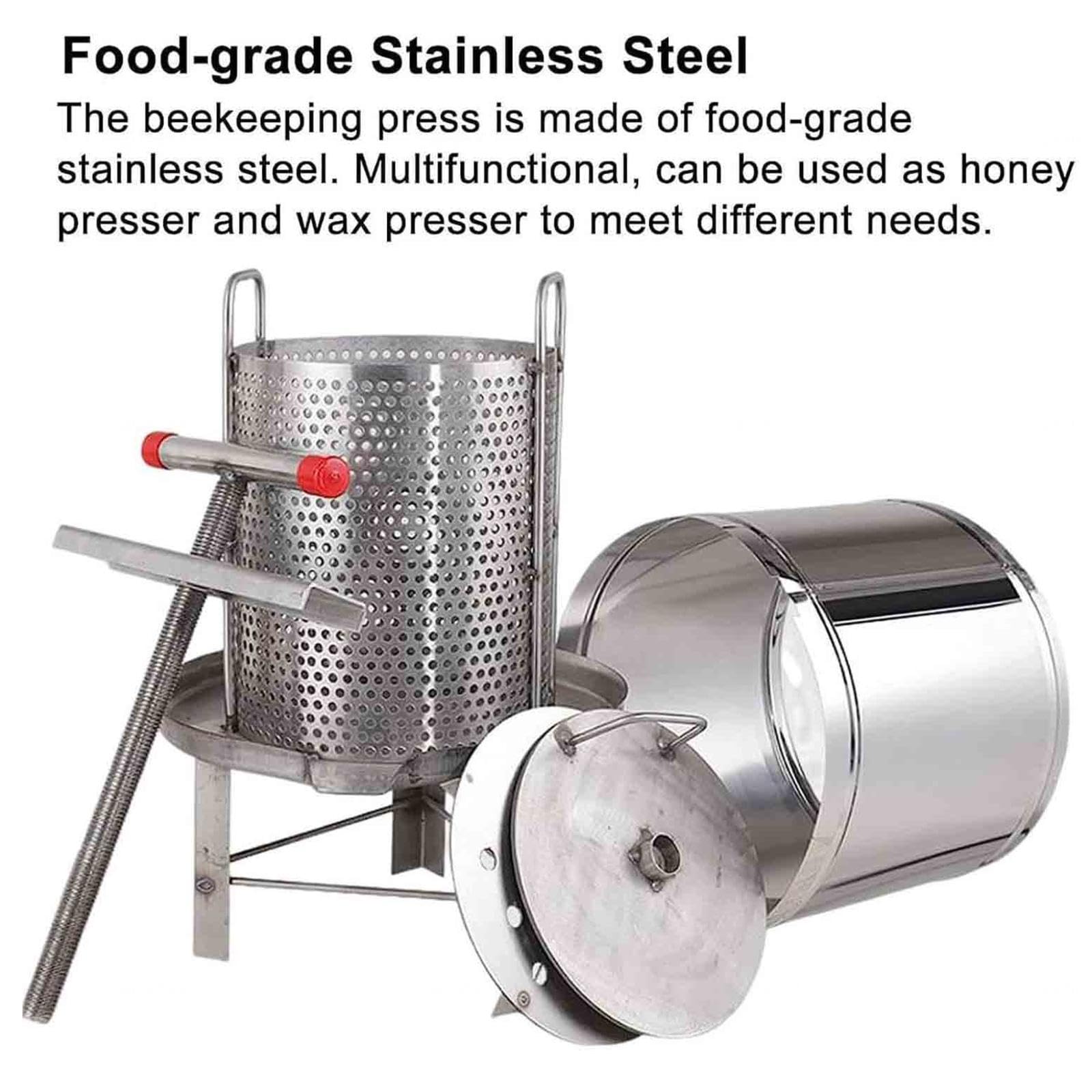 estrattore di miele manuale in acciaio inox pressa manuale per uva manual honey press extractor Attrezzatura apicoltura per Uva Frutta e Verdura Uso Domestico