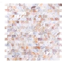 10 - Sheet Pearl Shells Tile Peel and Stick Backsplash, Self Adhesive Wall Tile for Kitchen, Bathroom, Bedroom 11.8"X11.8", Colorful Nature
