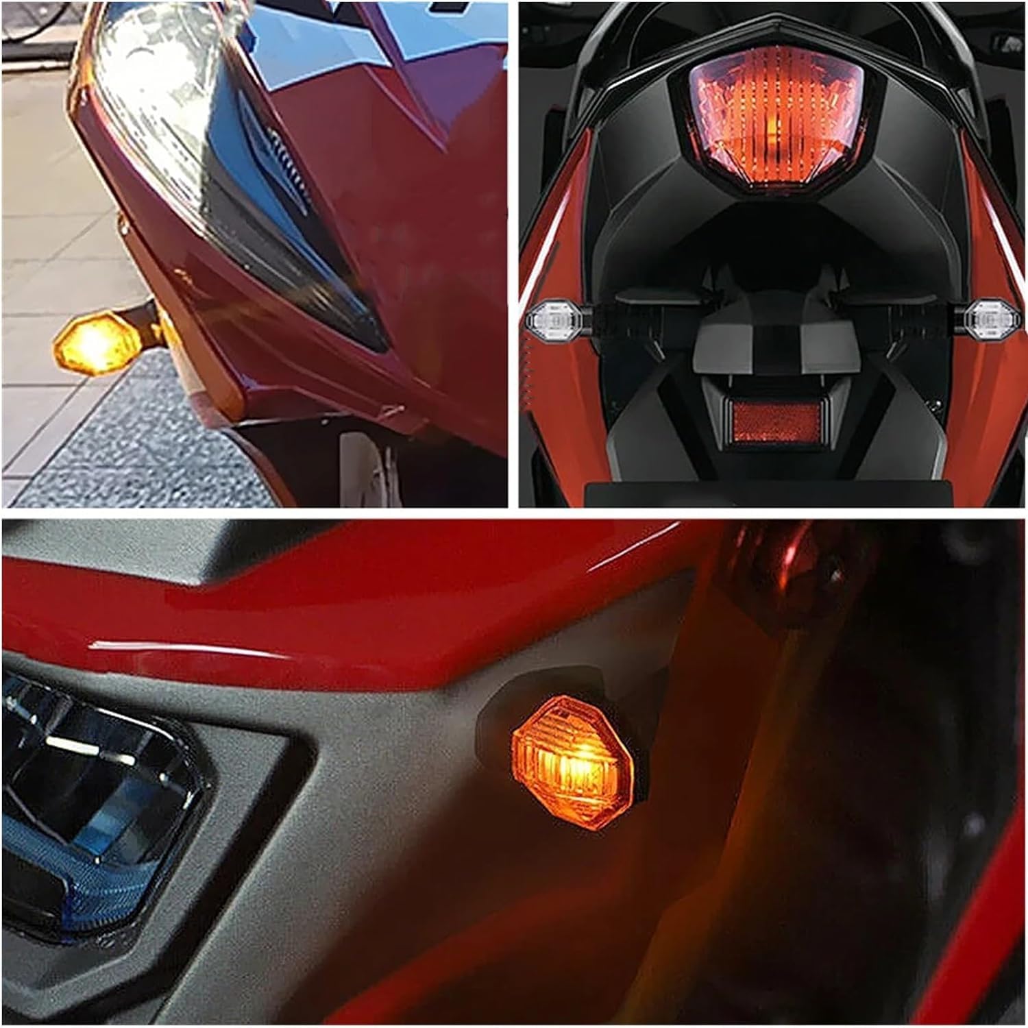 Mini uniwersalne wskaźniki Dla Honda BeAT Kierunkowskazy motocyklowe 8 mm 12 V Uniwersalne miniaturowe kierunkowskazy motocyklowe LED z bursztynowym migaczem i strzałką