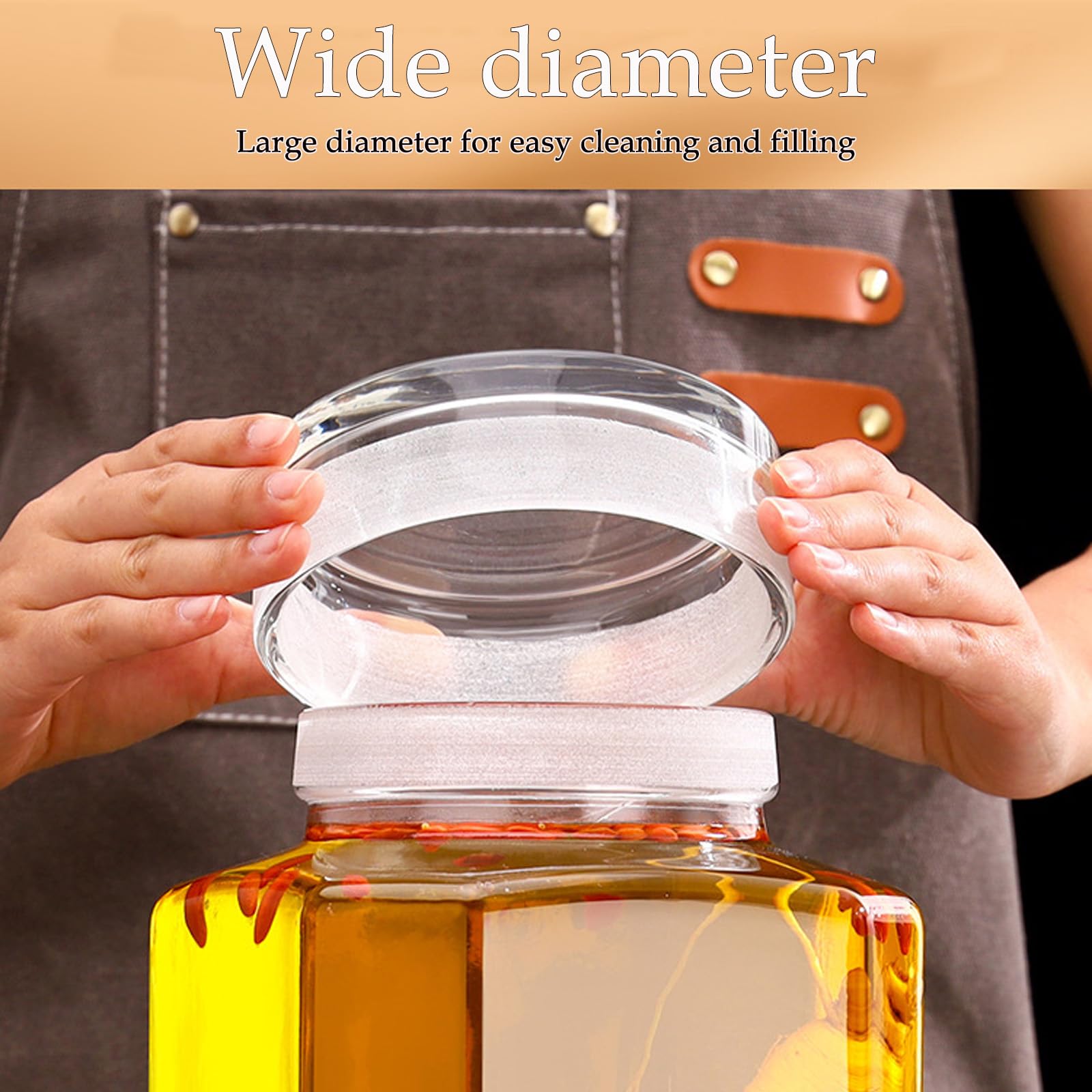 JSDQQG Getränkespender 8L Aus Glas - Limonadenspender Mit Holzständer & Hahn | Kühlschrank Geeignet