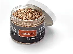 Outset Lascas para fumar madeira Mesquite seca em forno, 170 g, marrom