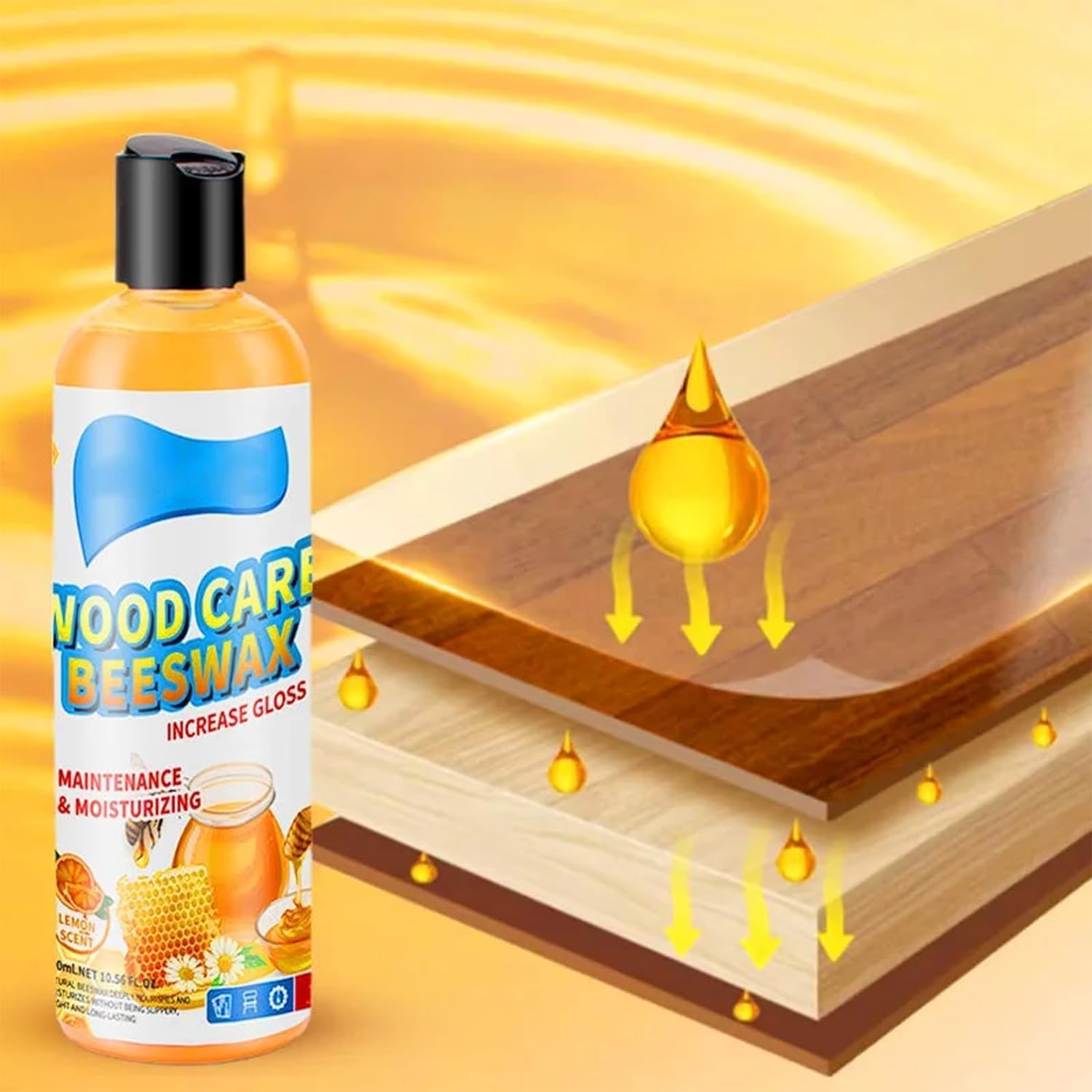 Anti-Cracking & Polishing Beeswax For Wooden Floors,Bienenwachs Spray,Beewax Für Möbel,Beeswax Spray Furniture Polish,Micro-Molecularized Beeswax Spray (2 stuck)