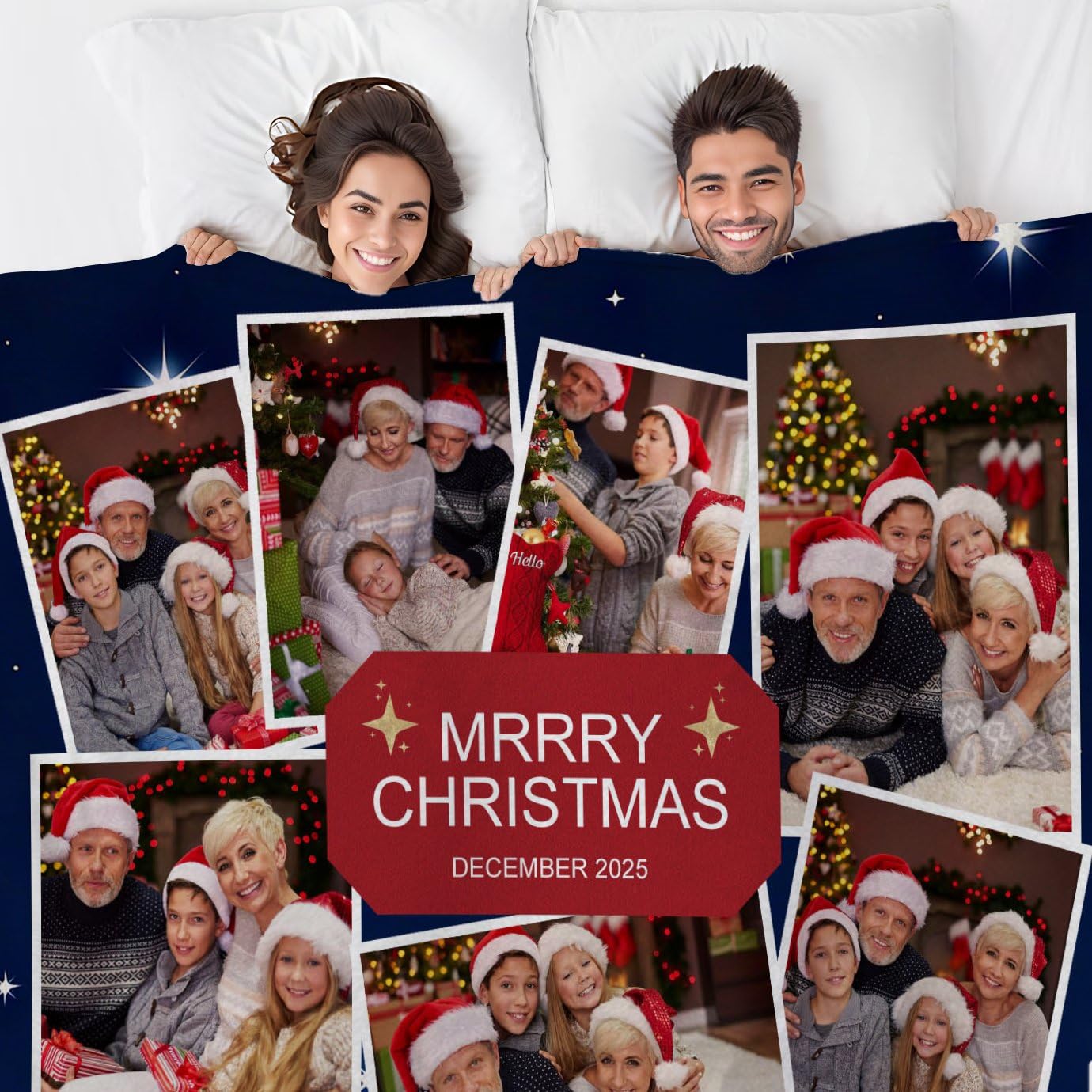 Manta personalizada con 7 fotos para los amantes de las mascotas, manta familiar personalizada para sala de estar o dormitorio, personalizada única para seres queridos