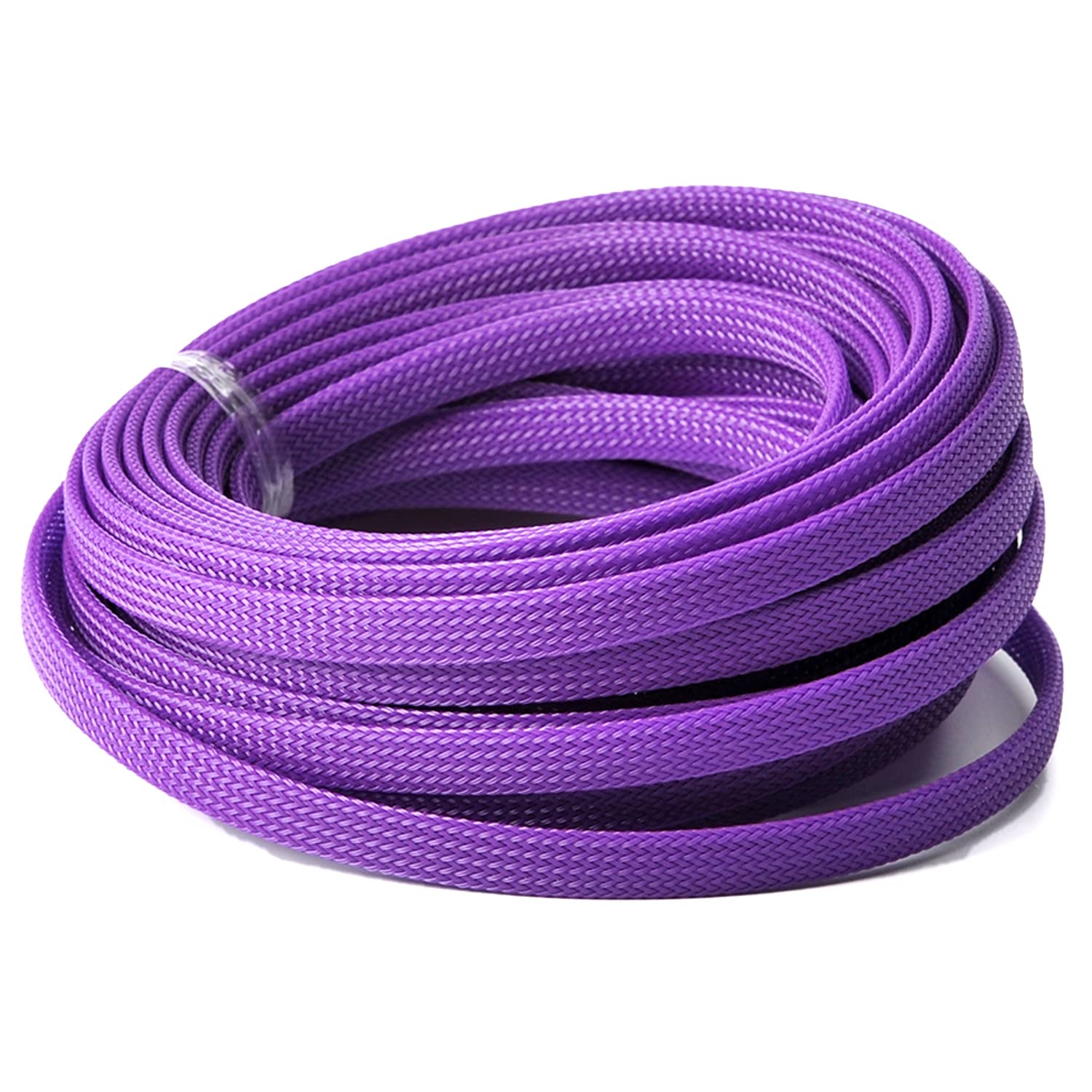 Othmro 32.8ft Length PET Flexible Braided Cable Sleeves 0.31in Width Wire Loom Sleeving and Organizers Flexible Wire Mesh Sleeves for TV Audio PC Computer Cords from Pet Chewing Purple