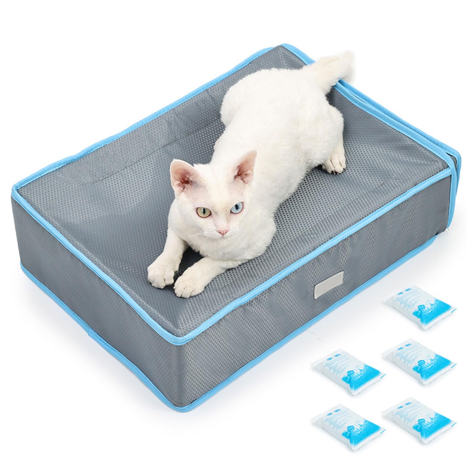 Tapis de refroidissement pour animal de compagnie avec base antidérapante en mousse à mémoire de forme souple pour réduire la pression et réduire la pression