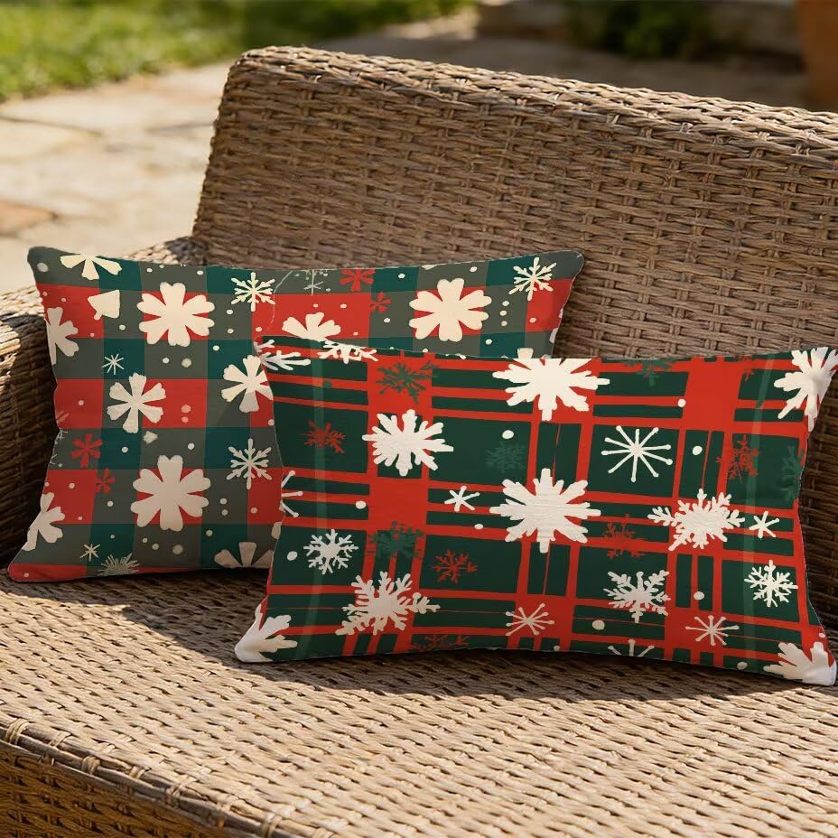 Housse de coussin extérieur 60x90 cm imperméable aspect lin - 2