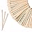 Mibly 500 Pcs Wooden Wax Sticks - Eyebrow, Lip, Nose Small Waxing Applicator Sticks for Hair Removal and Smooth Skin - Spa and Home Usage