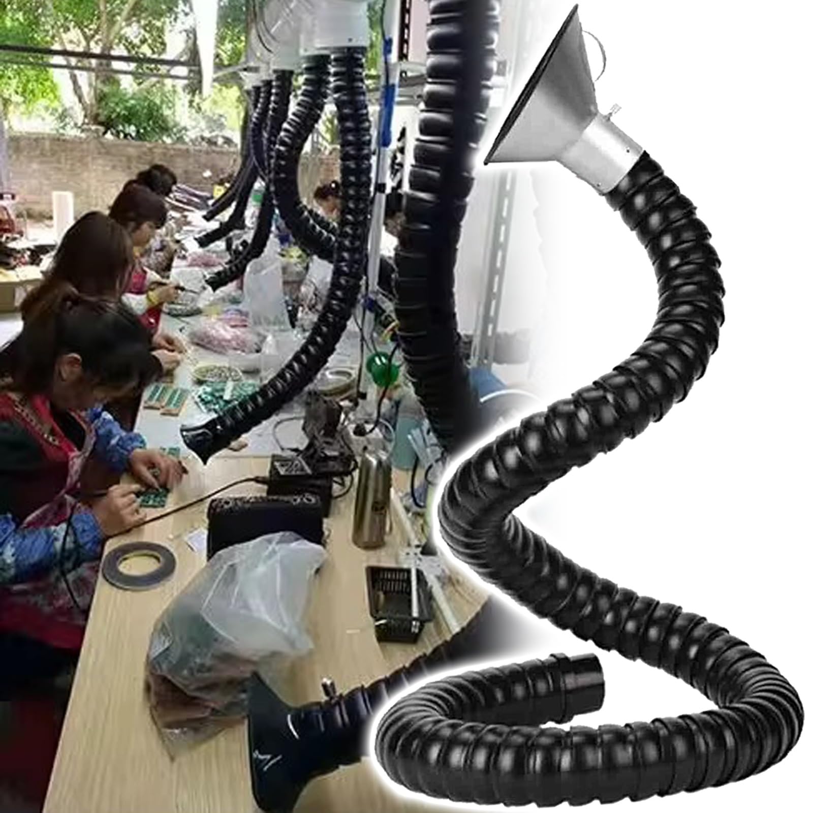 Tuyau d'extraction de poussière pour purifier l'air des fumées de soudure