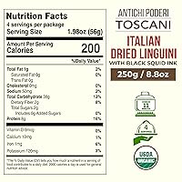 Vista 2 de Antichi Poderi - Pasta orgánica de tinta de calamar negro, fideos de pasta negra hechos con sémola de trigo duro, tinta de calamar y germen