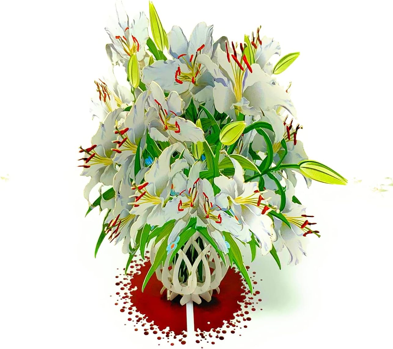 Pop Up Cards York Lilly 3D Greeting Or Birthday Card. Ideal Pop Up Card For Birthdays, Weddings, Anniversary Etc. Surprise Your Loved Ones With A Handmade Card.