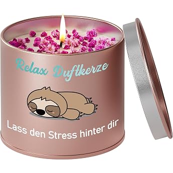 Prstenly Relaxation Gifts for Women 9 oz Lavender Scented Candle [Energy Class A]