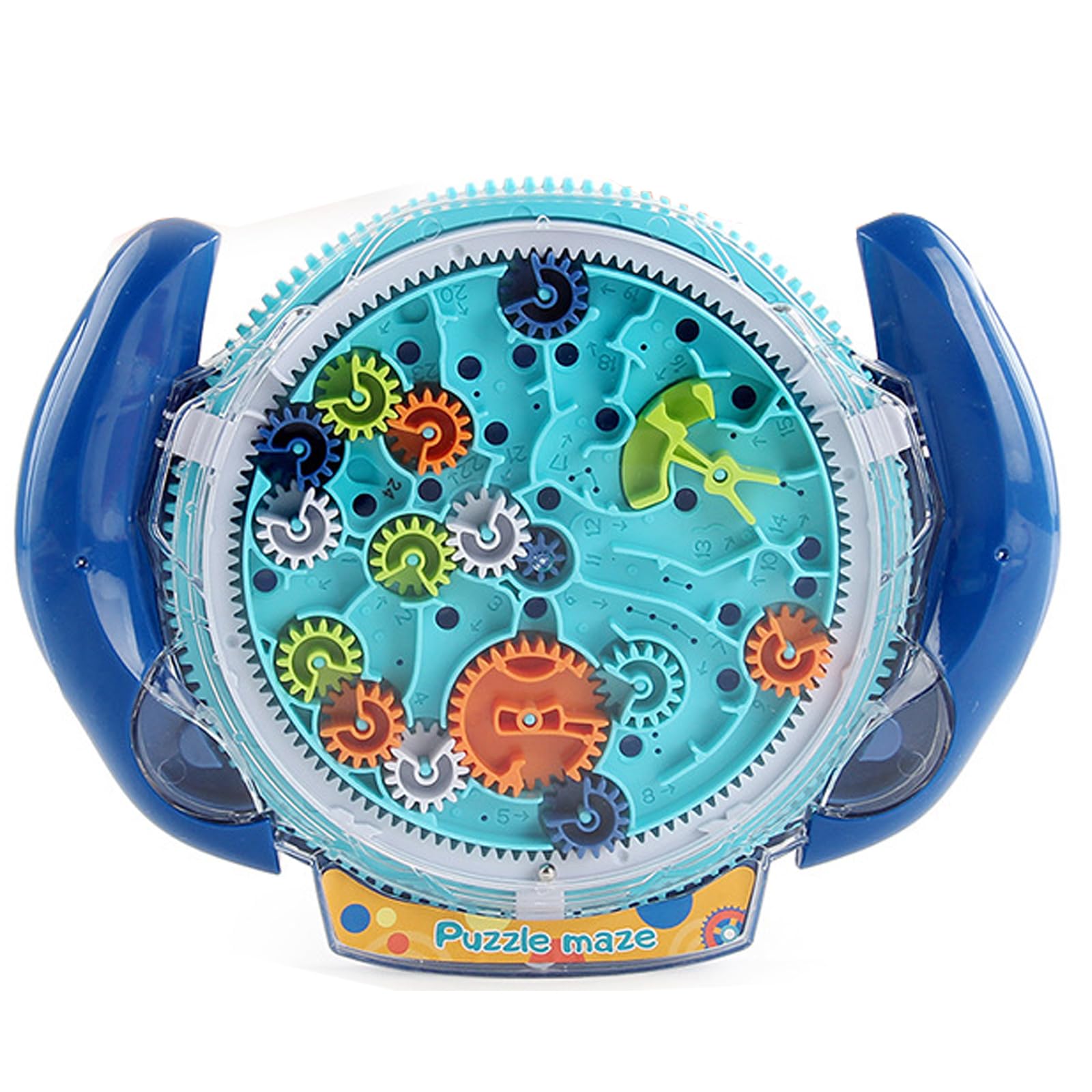 3D Maze Maze Puzzle Games for Children Aged 4-8 Years, Cool Spaceship Maze Toy with Two Steel Balls, Challenges Games (Blue)