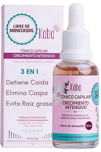 Kaba Tonico Capilar Crecimiento Intensivo  Suero Natural gotas para el cabello más Grueso, Sano y Fuerte  Solución Efectiva para la Caida del Cabello