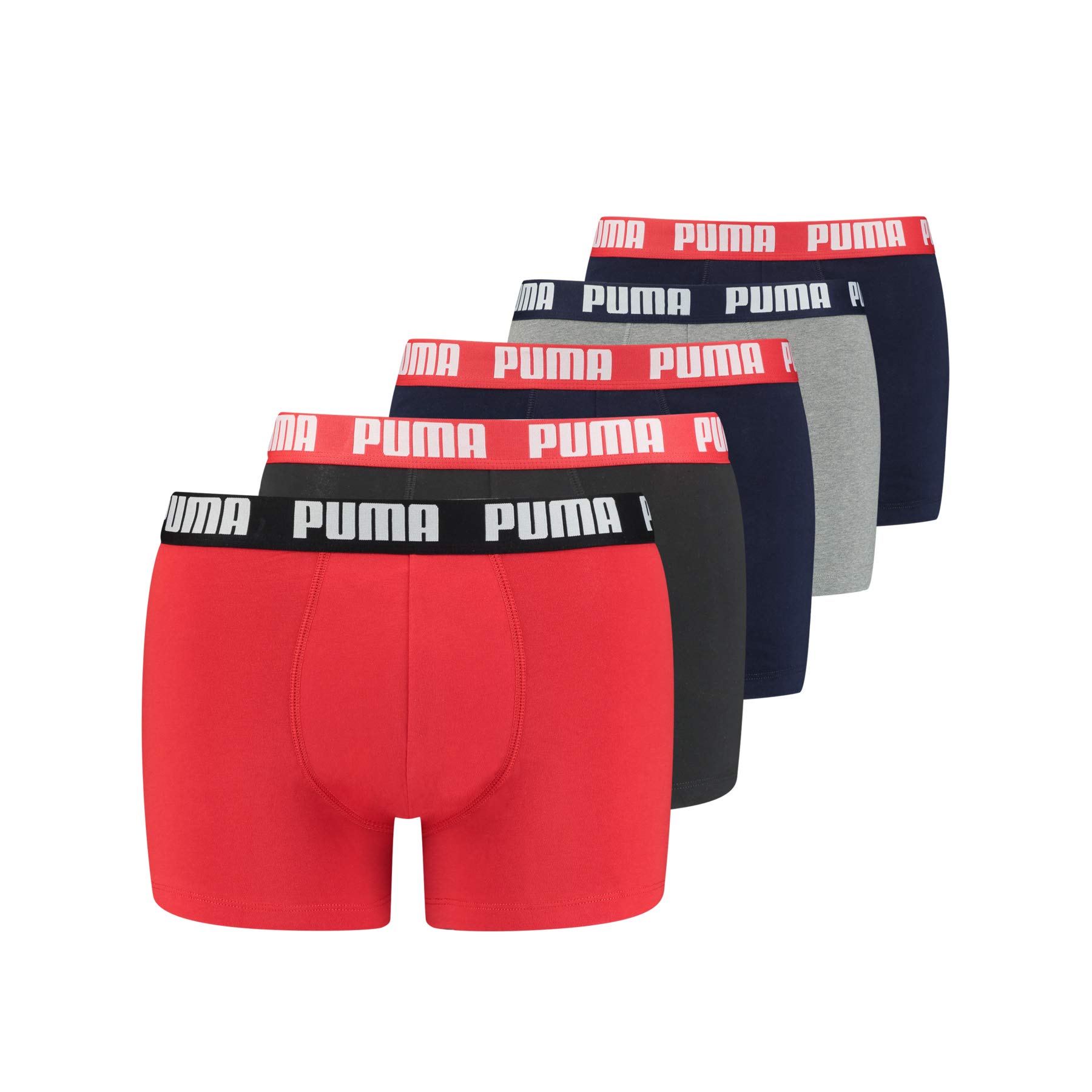Puma Basic Męskie Bokserki, Wielokolorowy, M / 5 sztuk
