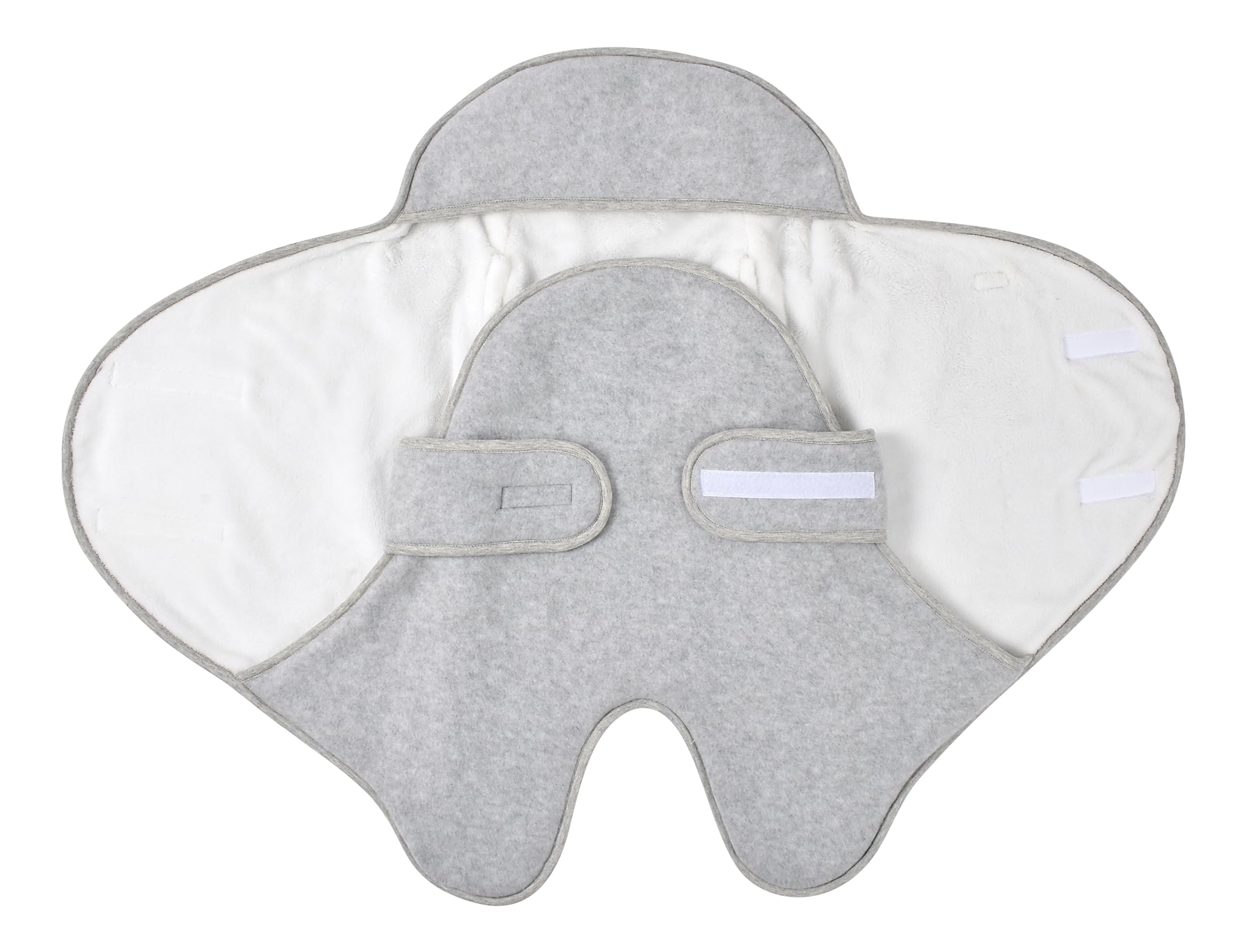 BÉABA, Babynomade Doppio Pile Polare, Coperta Invernale per Neonati, Compatibile con Seggiolino Auto/Pram/Sat, Morbida, Calda, Idrorepellente, Traspirante, Passaggio Imbracatura,Grigio/Bianco,0-6 Mesi