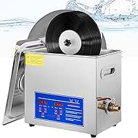 MáQuina De Limpeza UltrassôNica De Discos De Vinil De 40 Khz,Temperatura AjustáVel/AçO InoxidáVel 304,Ele Pode Limpar de 1 a 6 Registros Por Vez,para Joias de CD de Vinil
