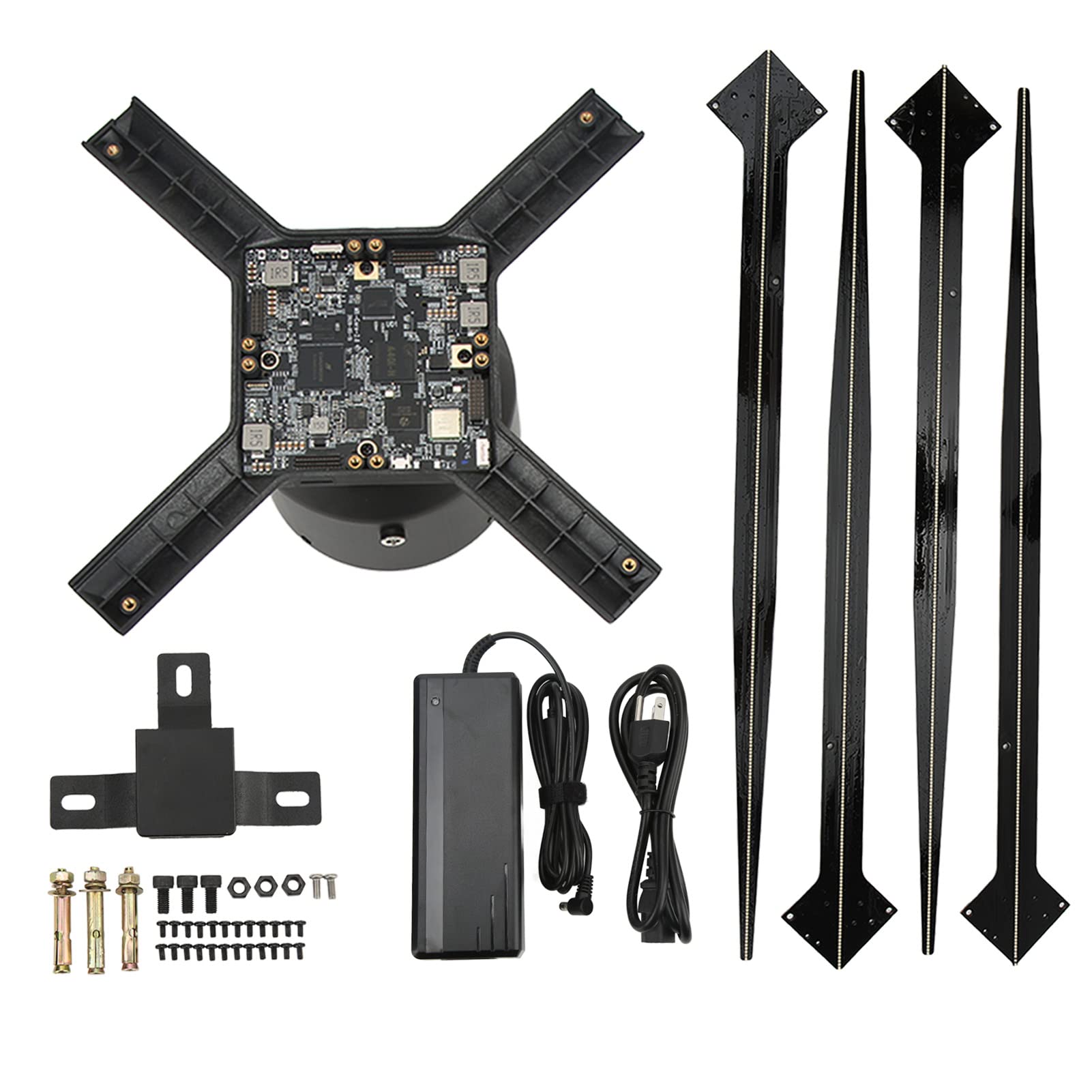 3D Hologramm Ventilator, 100cm 3D Holografische Werbung Maschine, Naked Eye Holographic Projection Fan für Party (US-Stecker)