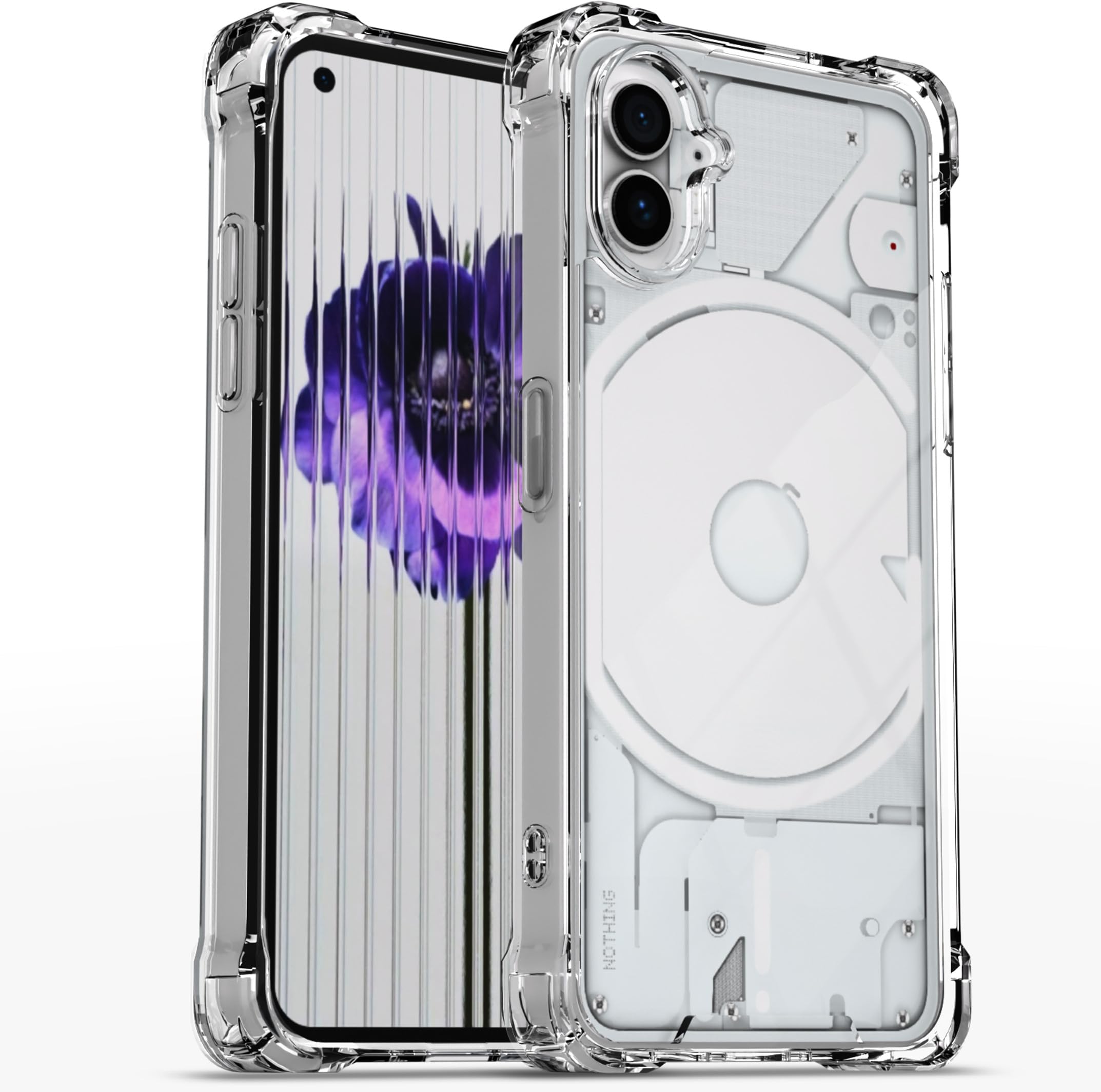 Nothing Phone(1) 256GB SIMフリー 本体＋ケース RVTCC Crystal Clear Back Cover Case for Nothing Phone (1) | Shock