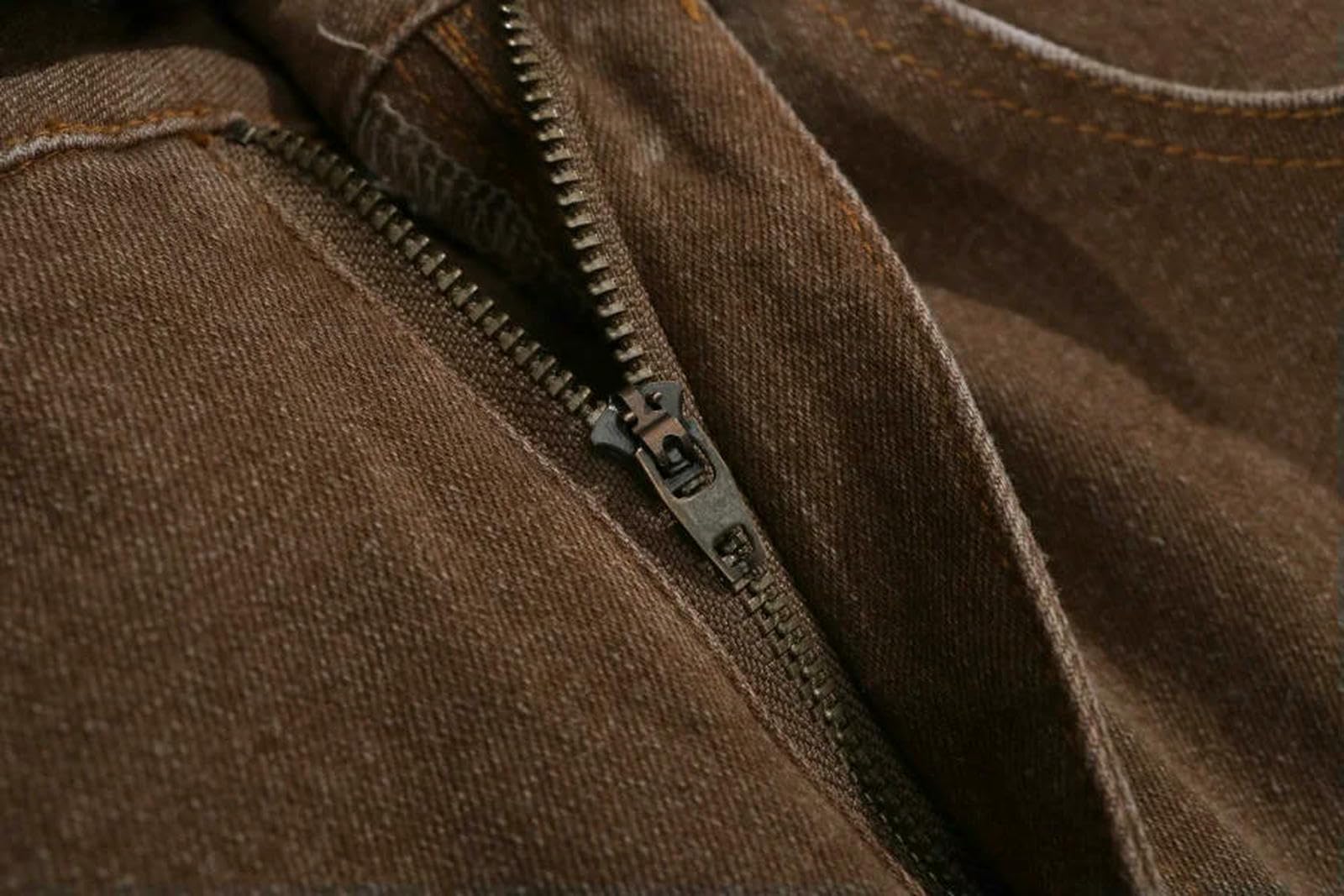 Langer Rock Damen Frau Elastischer Denim Mode Dame Tragen Stoff Mit Stretch (Taille Breit Kann Zu 2-3cm Sein)-Brown-xs