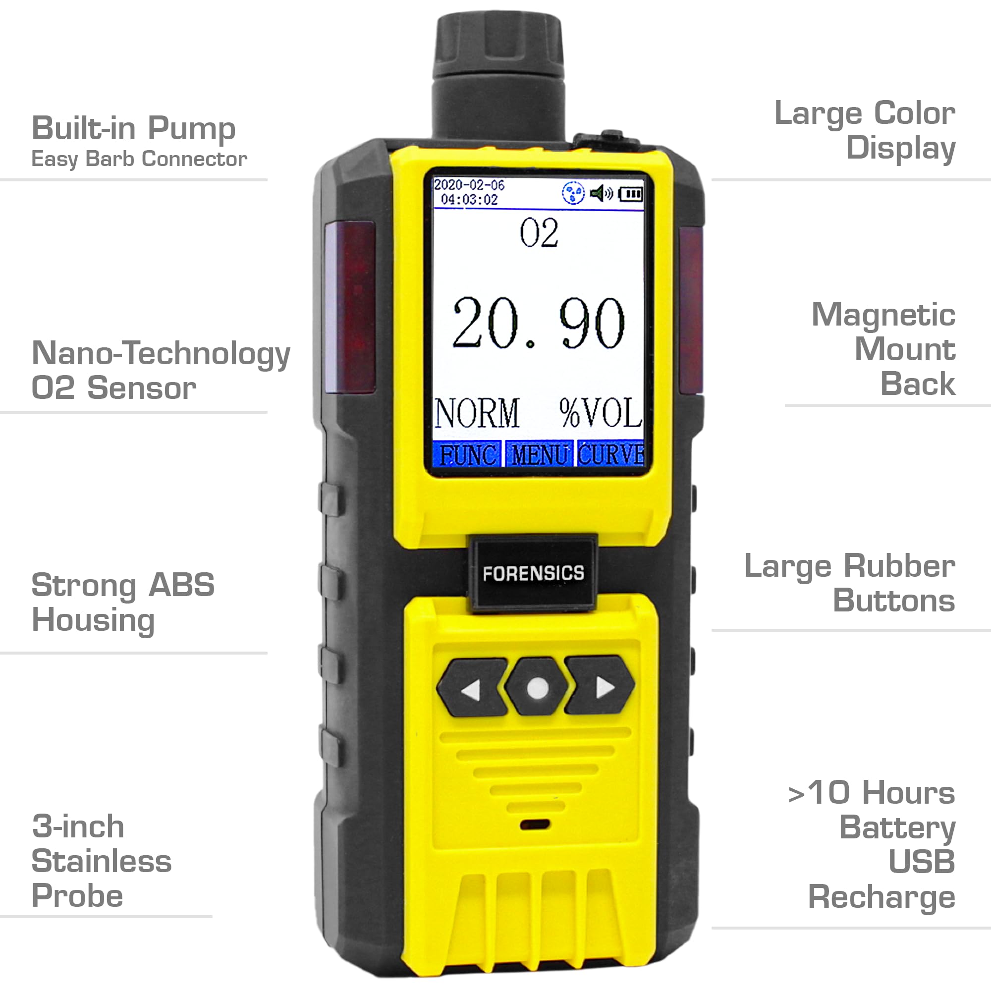 Nitrogen Gas Detector by Forensics | Portable Analyzer for N2