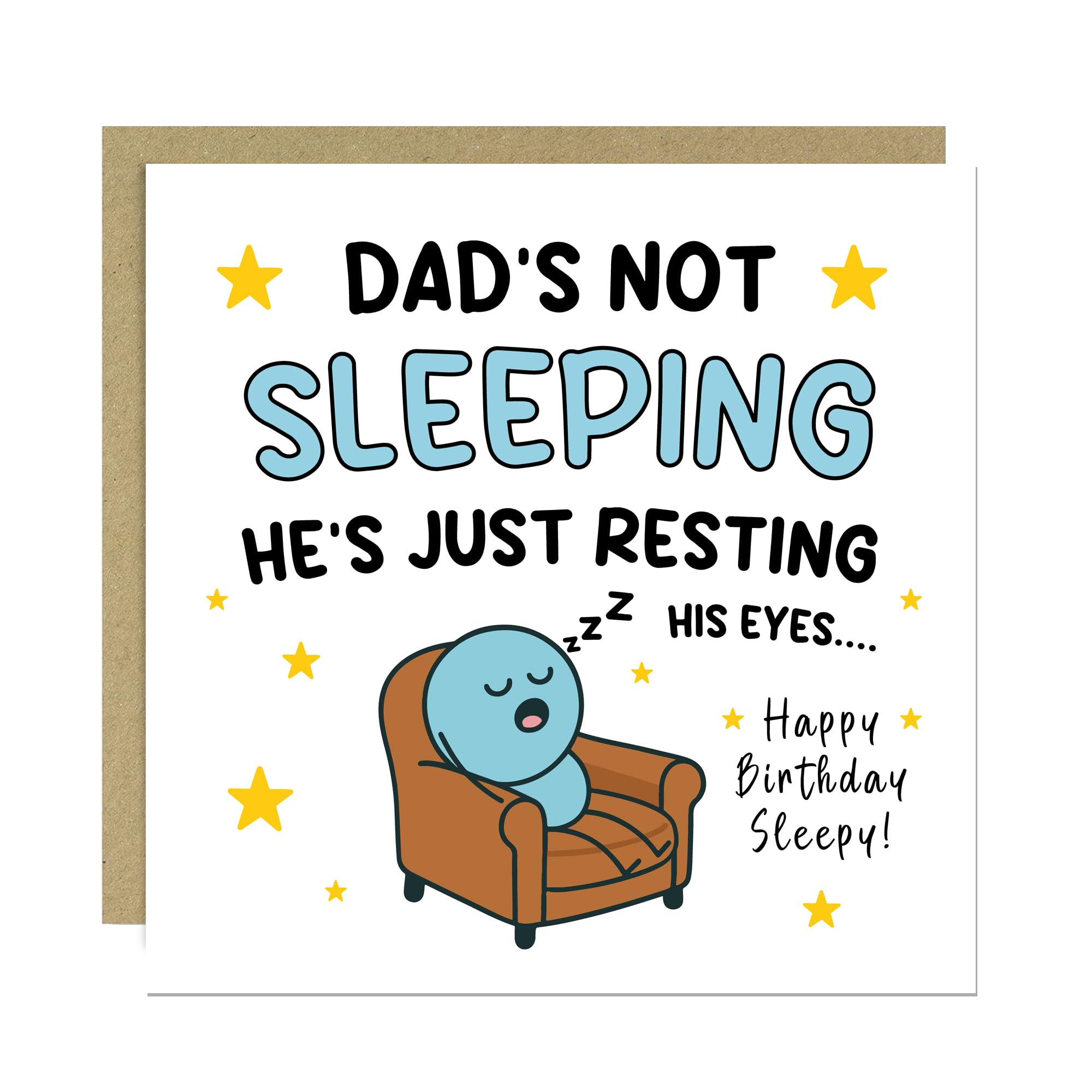 RED OCEAN FUNNY Dad Card For Birthday Hes Just Resting His Eyes Humour Birthday Card For Dad From Daughter Son Hilarious Daddy