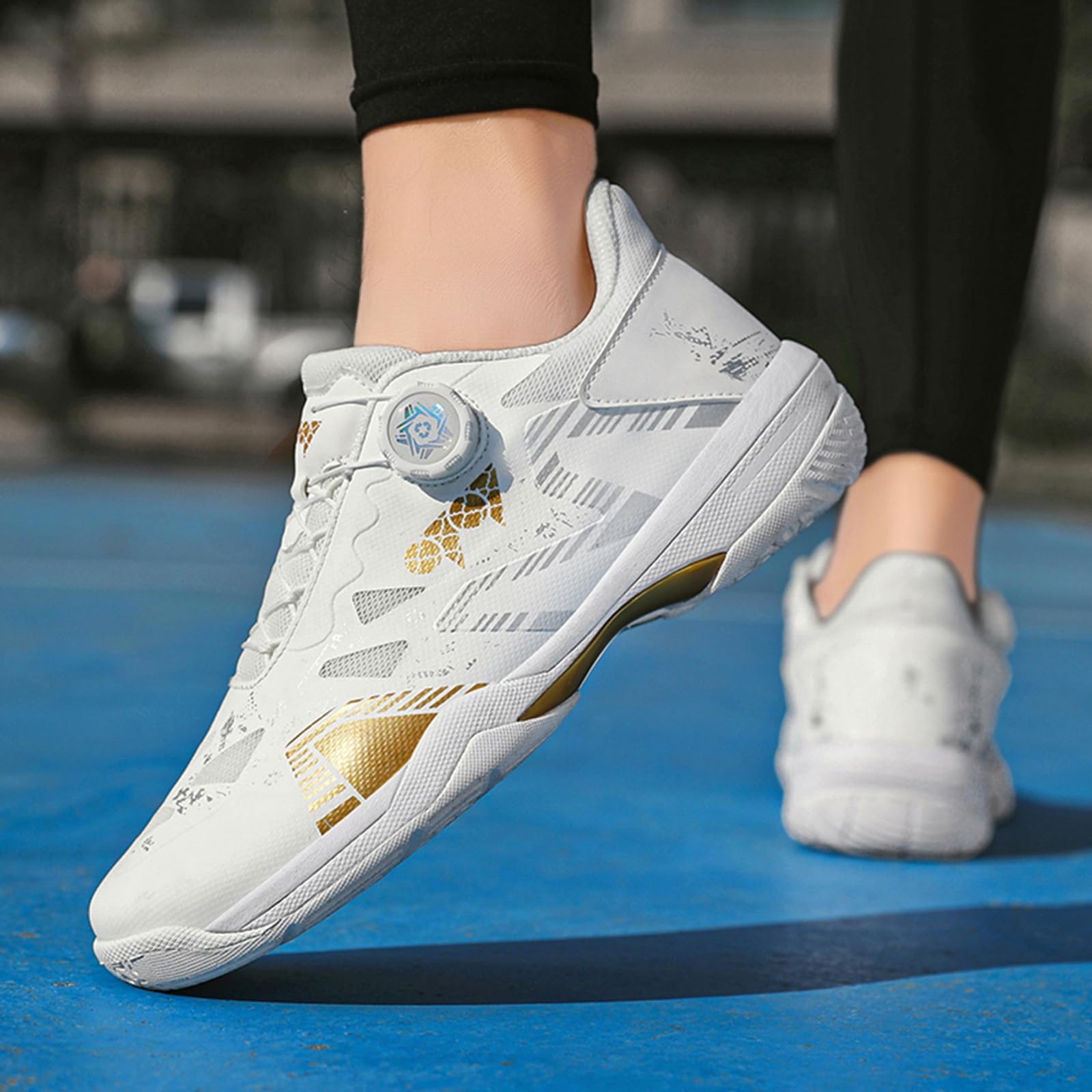 Zapatillas de bádminton unisex, de malla transpirable con perfil antideslizante