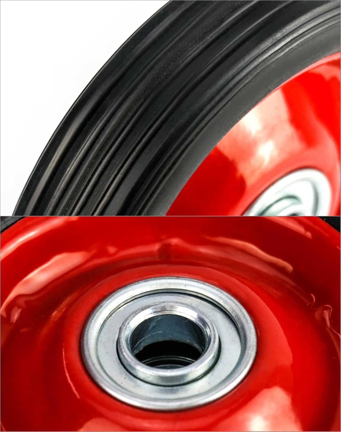 QWORK 2 Pack 5" x 1.5", 5/8" Alex, Hand Truck Wheel, Premium Rubber Wheel with Ball Bearing, Capacity up to 88 lbs : Industrial & Scientific