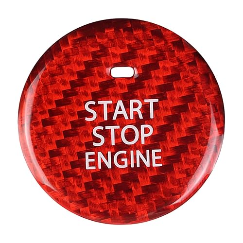 Miniatura 2 de Etiqueta engomada roja del interruptor del arrancador de encendido para Mazda 3 Axela CX-30 EV Start Stop Engine Button Cover Genuine Carbon Fiber