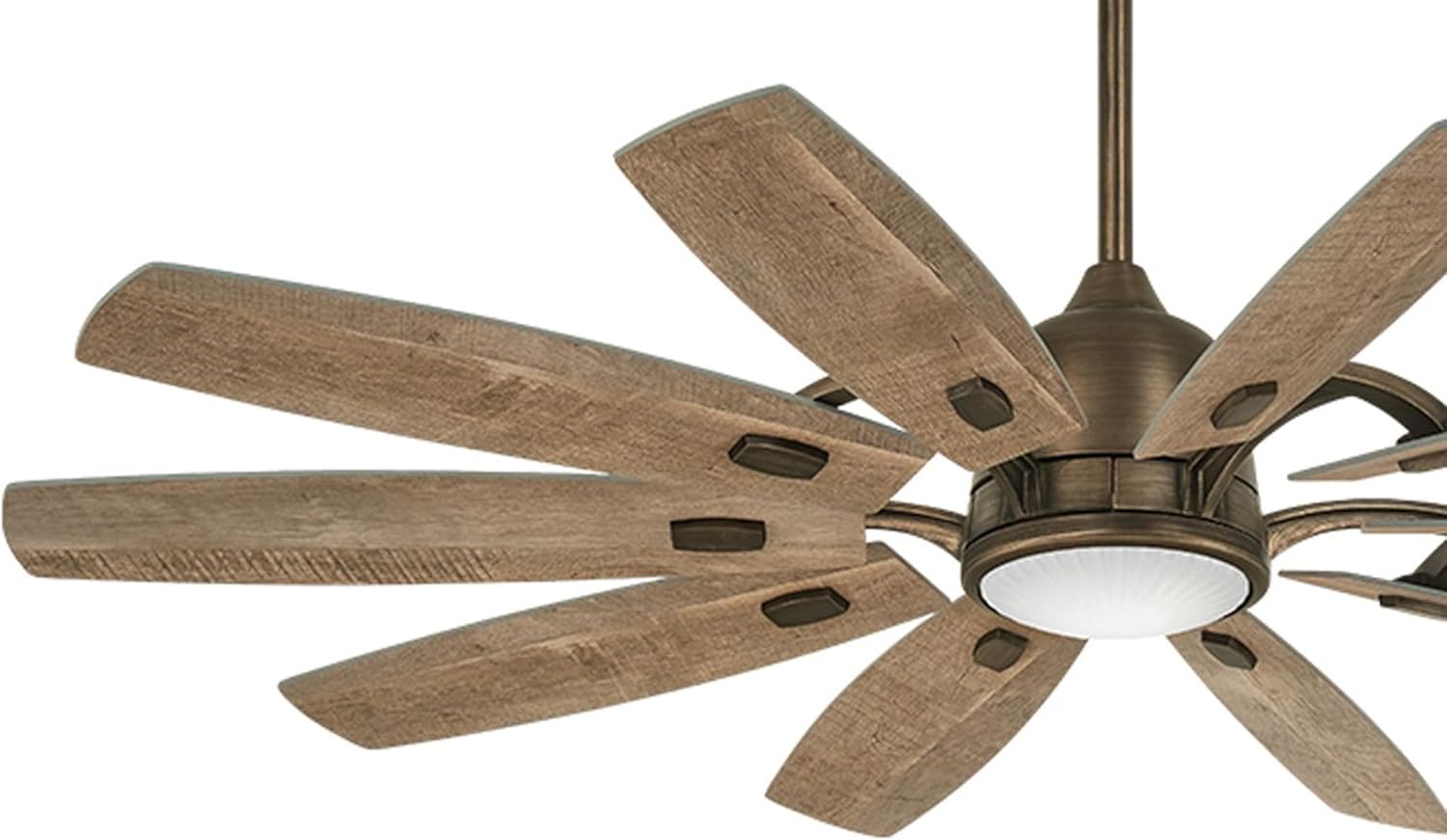 MINKA-AIRE F864L-HBZ Barn 65 Ceiling Fan with LED Light and DC Motor, Brown Heirloom Bronze Finish