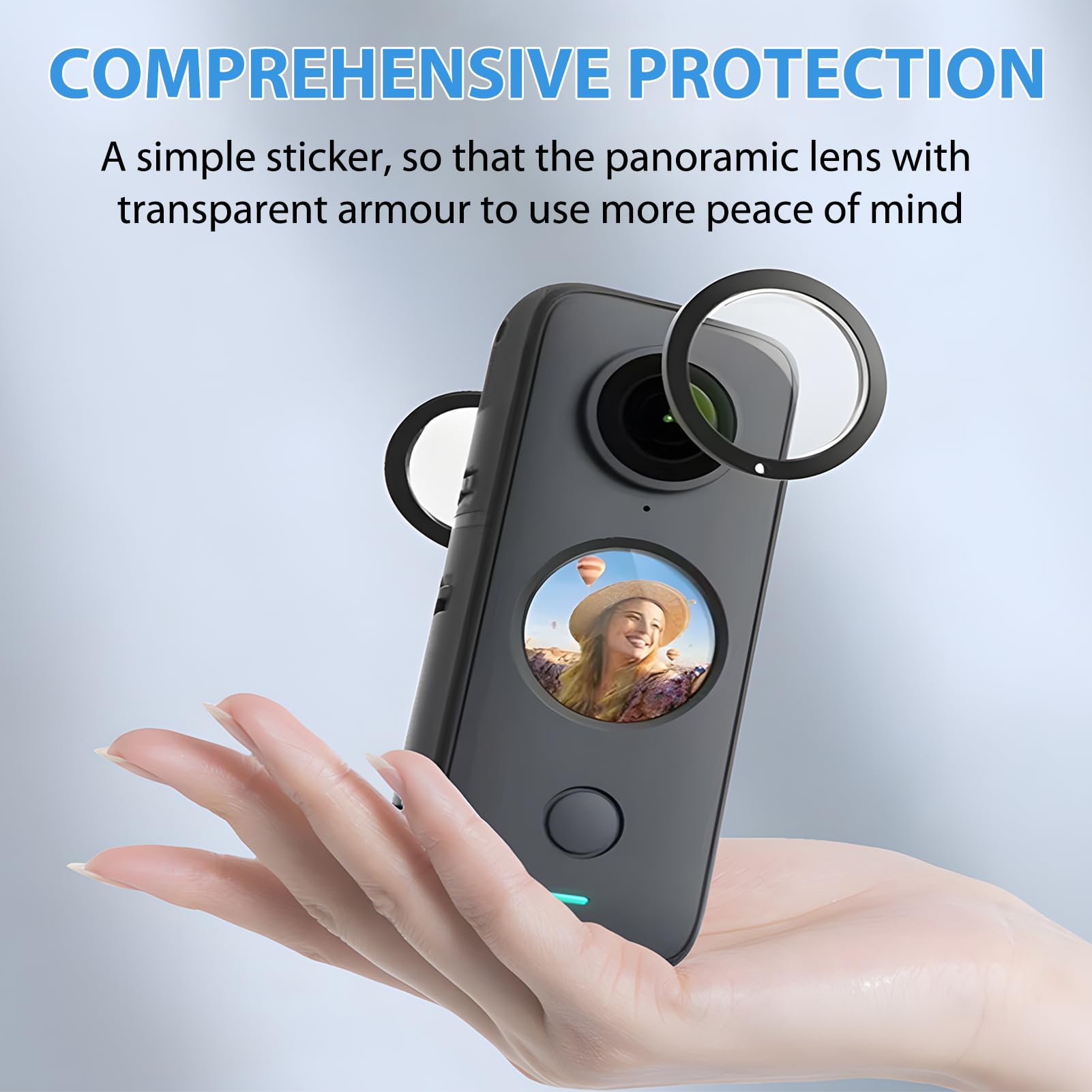 Protecteurs De Lentille Pour Insta360 X3 - Verre Trempé Anti-rayures - Facile à Installer - Transparent - Protection Panoramique Anti-poussière Et Chocs