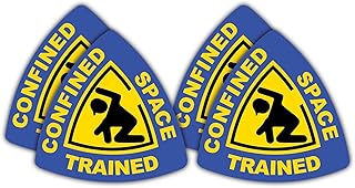 Confined Space Trained Hard Hat Sticker/Helmet Decal Label Lunch Tool Box