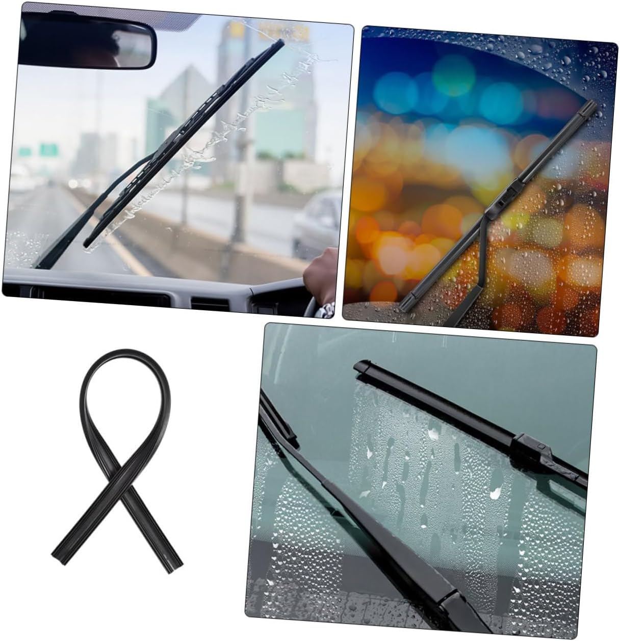 Cabilock 10pcs Windshield Wiper Refills Car Inserts Replacement Wiper Blades for Windshield Strip
