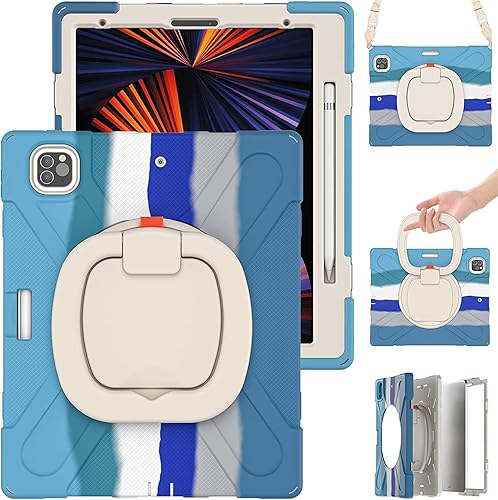 Vista 122 de Funda para iPad (A16) de 11 pulgadas 2025, Aslo para iPad 10 de 10.9 pulgadas 2022, funda resistente a prueba de golpes, soporte giratorio, soporte
