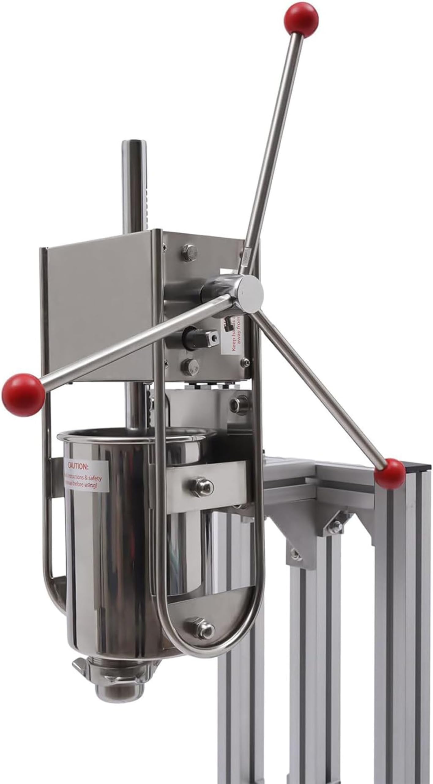 Machine à Churro Commerciale manivelle à manivelle en Acier Inoxydable Fabricant de Churros Professionnel à la Maison Type Vertical Manuel Spanish Donuts Churros Machine (3l)