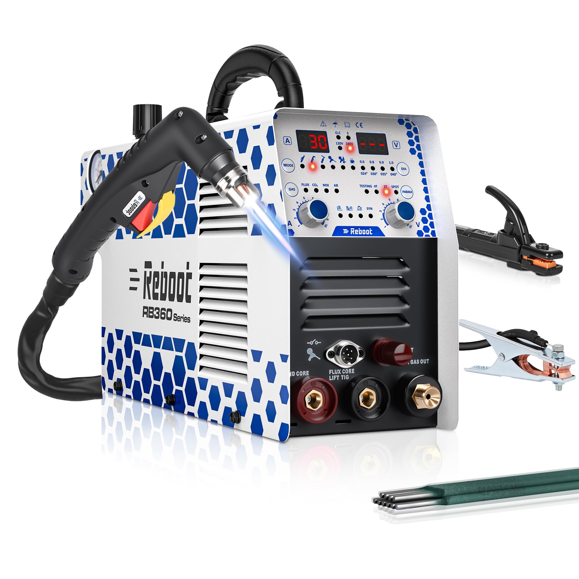 Reboot 130A Non-HF Plasma Cutter Welder Combo 120V/240V Dual Voltage