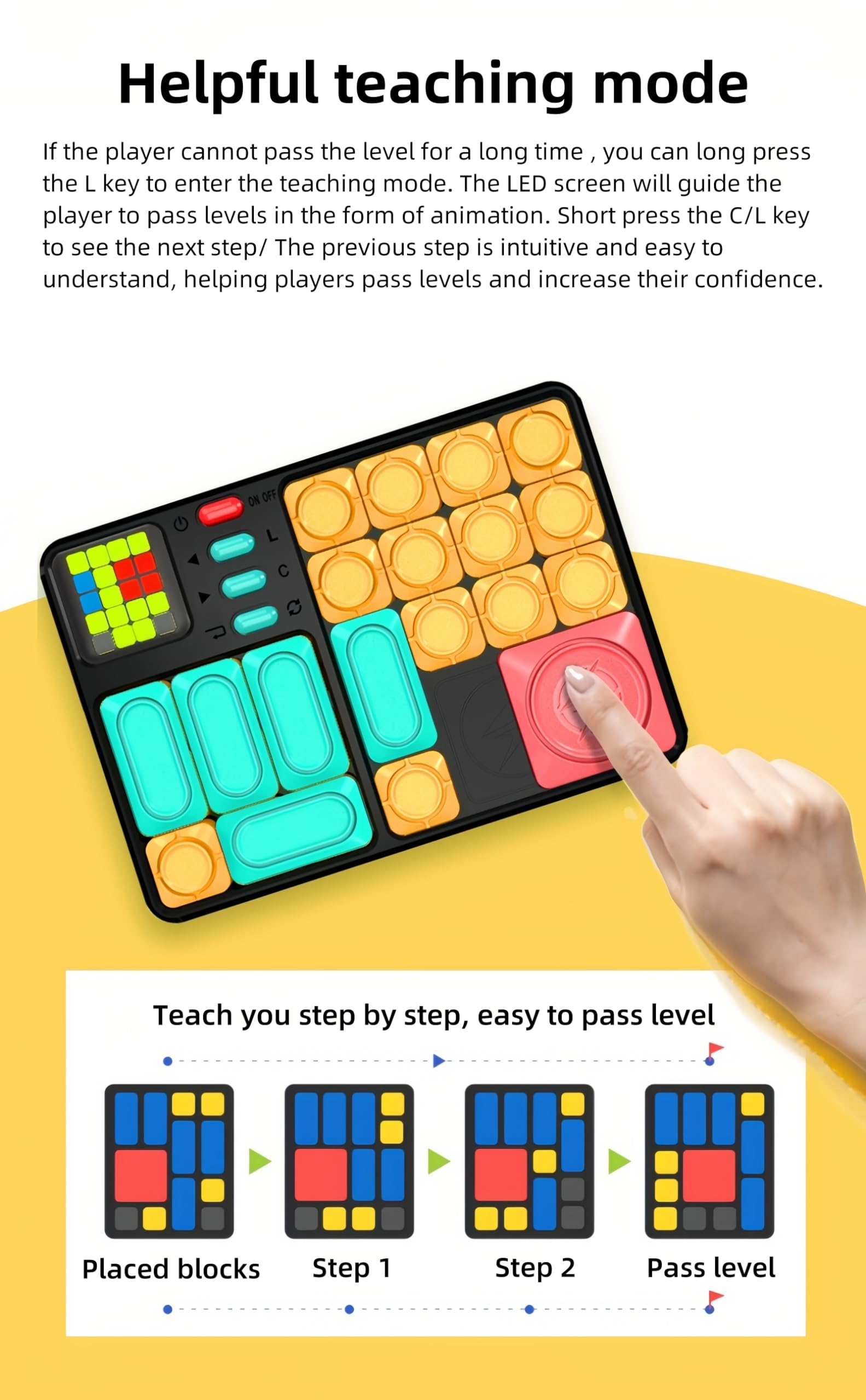 CZT Juego de súper Laberinto Rompecabezas de Bloques Consola de Juego Portátil de Mano Puzles de laberintos Juego de Escape de Rompecabezas Juguetes electronicos Regalos para niños/Adultos/Ancianos