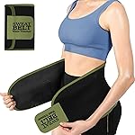 ZPP Waist Trainer for Women and Men, Neoprene Sweat Band Waist Trimmer Belt Stomach Wrap for Workout Amy Green