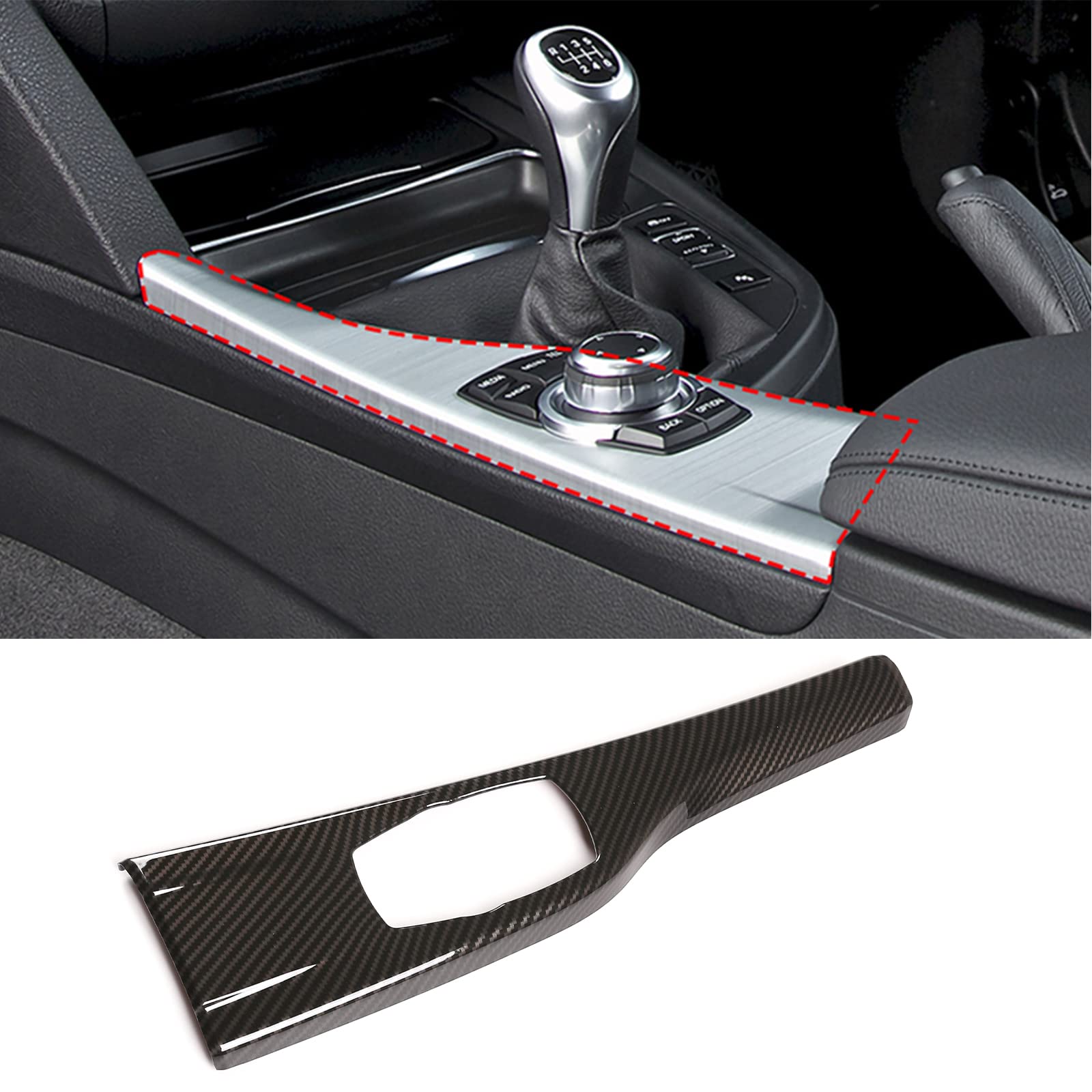 Carbon Fiber Style ABS Multifuntion Multimedia Decoration Panel Trim For 3 Series F30 2013-2018 (Right Hand Drive)