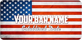 Spersonalizowana mata z drążkiem bez obramowania do domu blokada amerykańska flaga USA pub bar piwo gumowe maty personalizowane koktajl bar stara whiskey pub znak pomysł na prezent