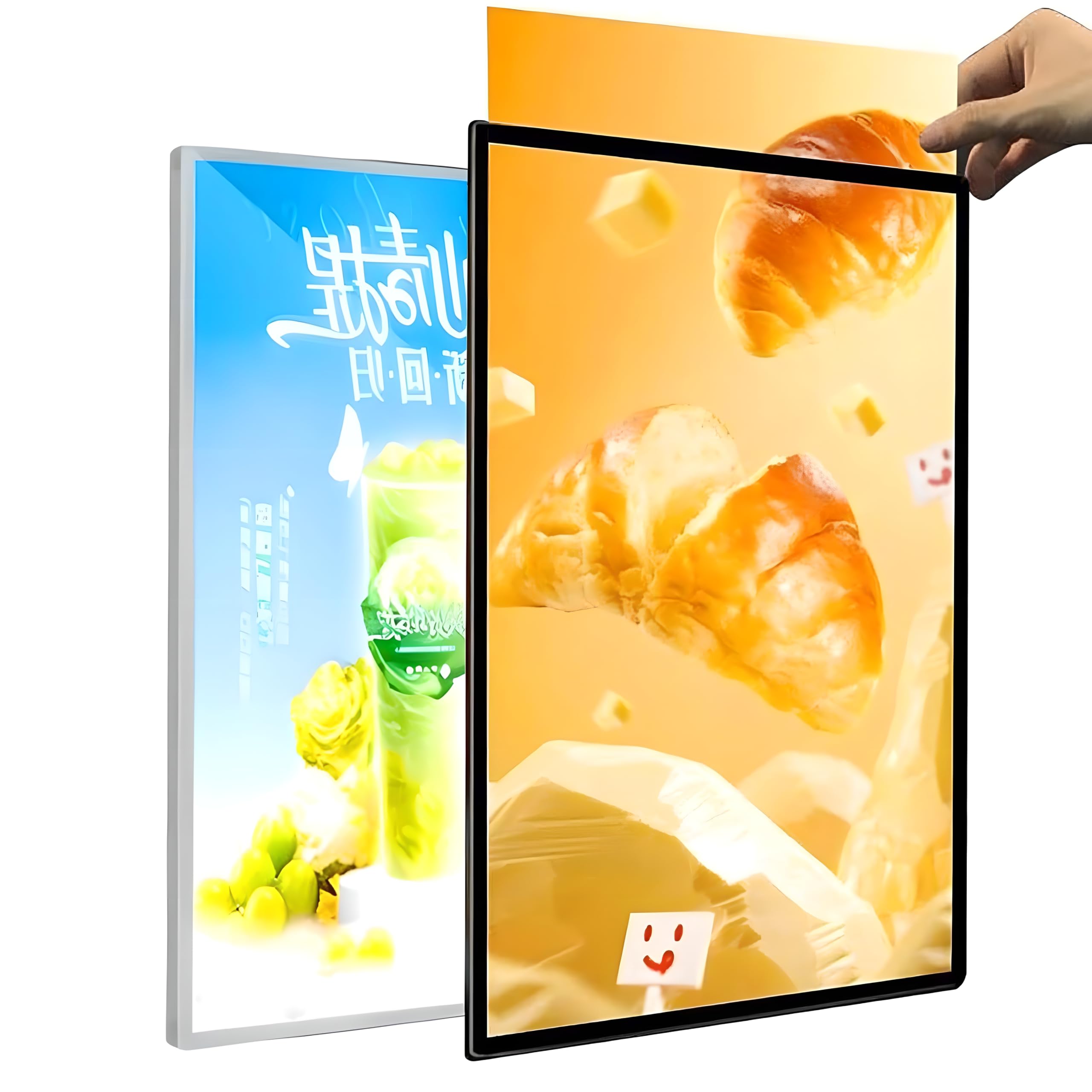 Ultrathin Ramka Led Led Box, Rama Plakatu Led, Ramka Reklamy Ramka Ramka, Dla Restauracji, Barów, Sklepów, Kawiarni A3/a4 black 30 * 120