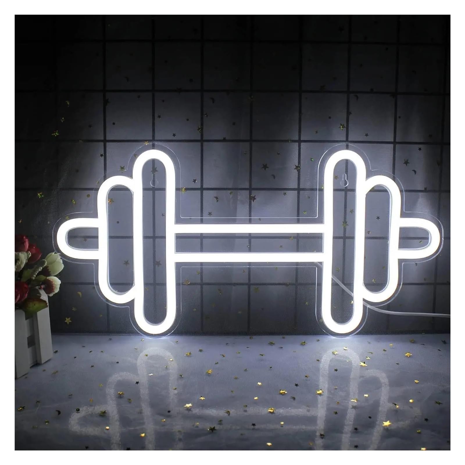 Scritta luminosa Insegne Al Neon Con Manubri, Decorazione Per Sala Giochi Per Amanti Dei Giochi, Insegne Al Neon A Alimentate Tramite USB 40x20cm